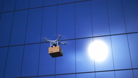 entrega de drones a un edificio