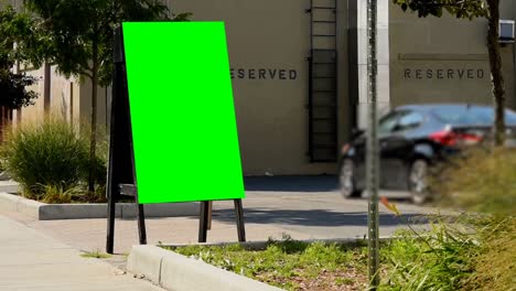 empty menu board on the street 4k