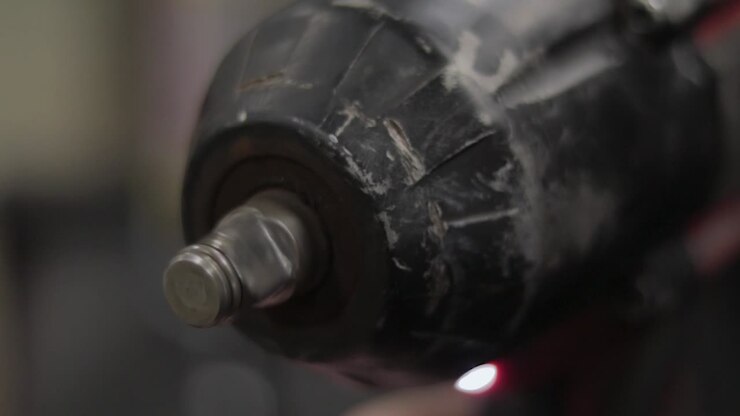 Hand Held Power Drill In Motion