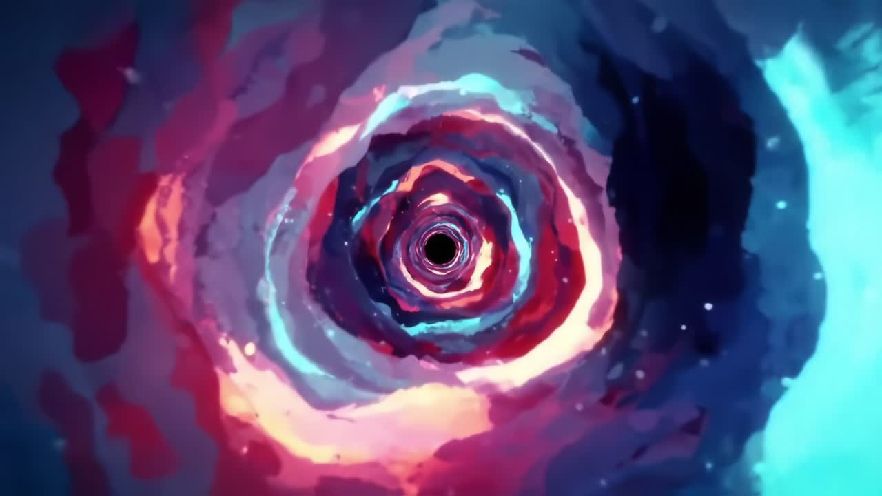 An Immersive Journey Through Abstract Swirling Colors and Patterns, Capturing the Essence of Depth and Movement in an Enigmatic Visual Experience