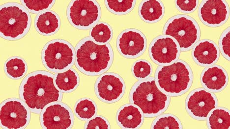 animación de diseño de movimiento de la fruta de pomelo