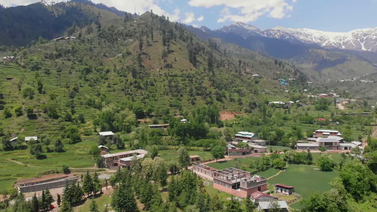 Premium stock video - Aerial over swat valley village at gabin jabba in ...