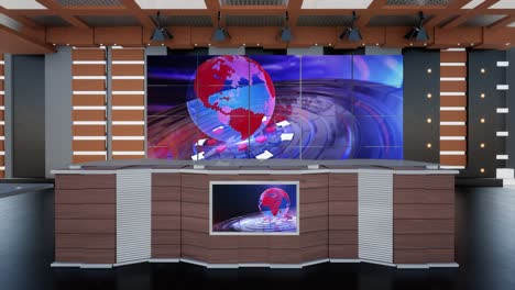 3d 가상 tv 스튜디오 뉴스 루프