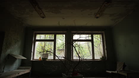 prypiat chernobyl ukraine - inside the remains of a now abandoned home inside the exclusion zone - russian nuclear disaster 1986