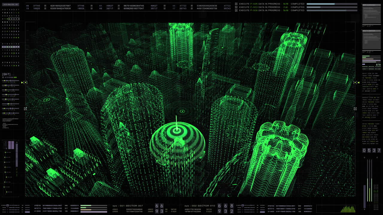 디지털 배경 컴퓨터 데스크탑 디스플레이 화면을 위한 홀로그램 기계 및 디지털 데이터 원격 측정 정보 디스플레이가 있는 고급 모션 그래픽 미래형 사용자 인터페이스 헤드 업 디스플레이 화면