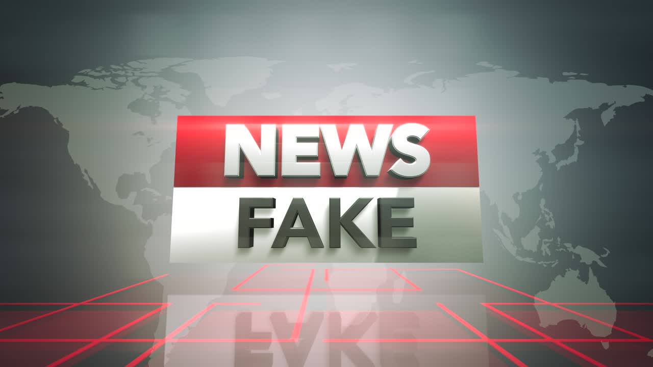 noticias falsas con mapa del mundo y cuadrícula roja