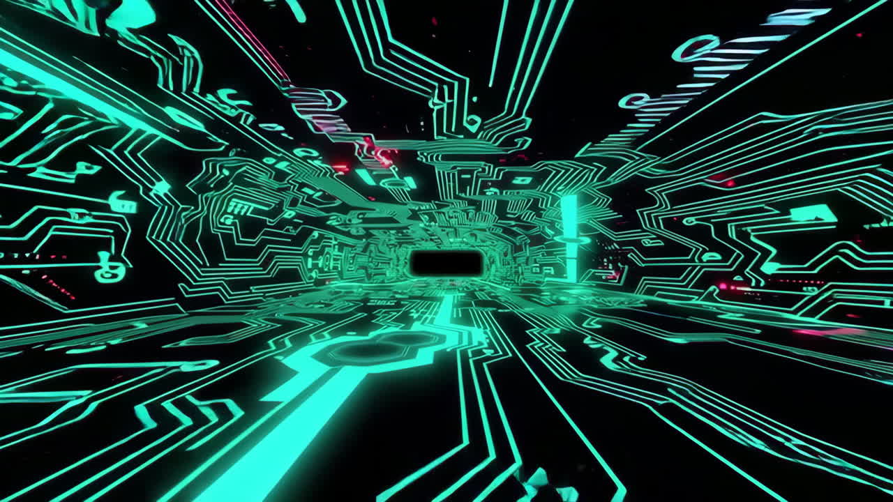 Cyberpunk Circuit Tunnel