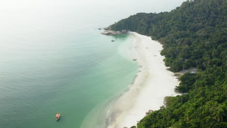 aerial view paradise beach, campeche island, florianopolis, santa catarina, brazil