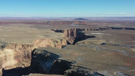 rugged cliffs in utah at daytime - aerial drone shot