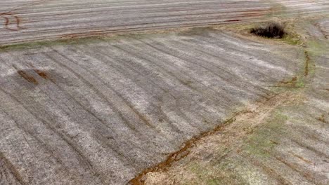 Campo-De-Granja-De-Invierno-Aéreo-Condado-De-Yadkin-Nc,-Carolina-Del-Norte