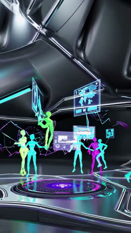futuristic virtual dance performance