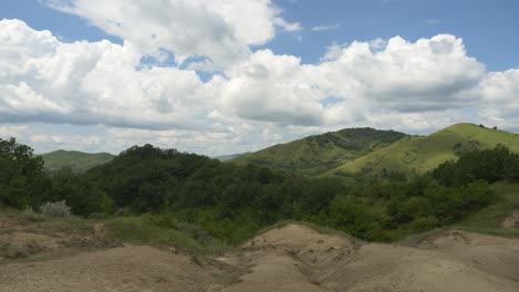 astonishing timelapse view of landscape formed of mud flows, berca mud volcanoes
