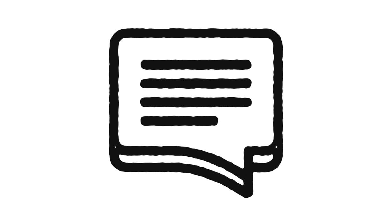 코멘트 아이콘 애니메이션 영상 & 알파 채널