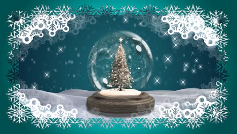 Animation-of-snow-falling-at-christmas-over-snow-globe