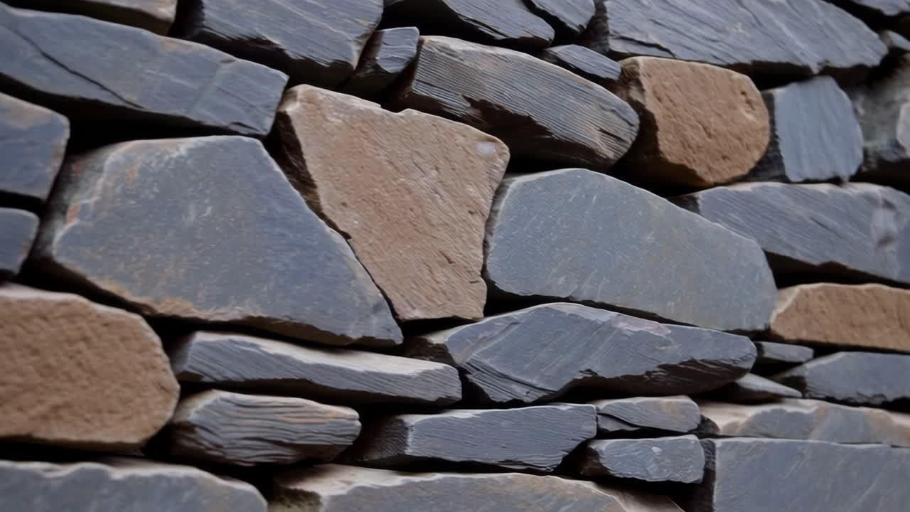 Close-up view of a stone wall
