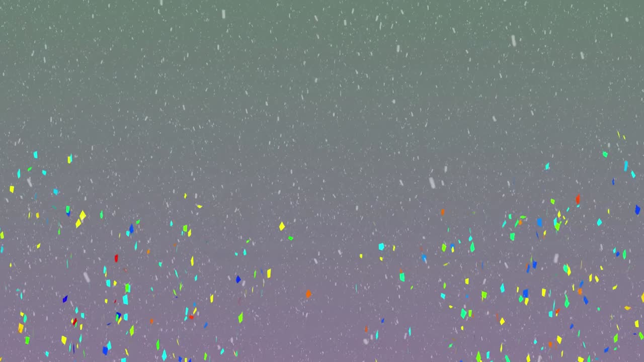 스포츠 경기장에서 떨어지는 콘페티의 애니메이션 애니메이션