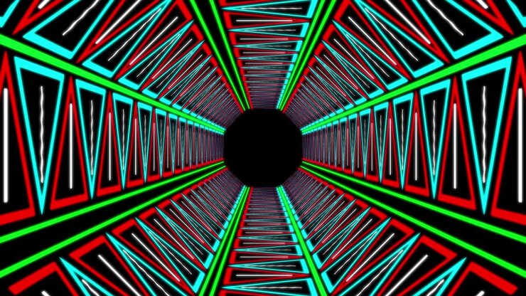 Cyber tunnel progress animation motion graphics