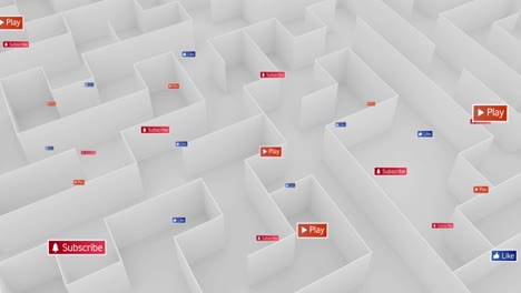 animation of social media data processing over abstract offce