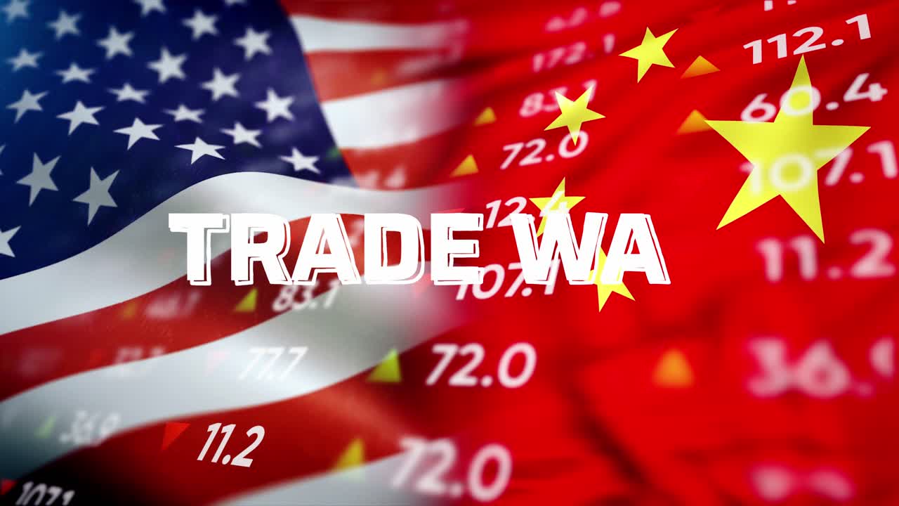 Abstract concept showing global financial conflict, use of money as power tool