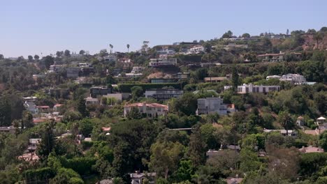 aerial view of bird street luxury homes in hollywood hills