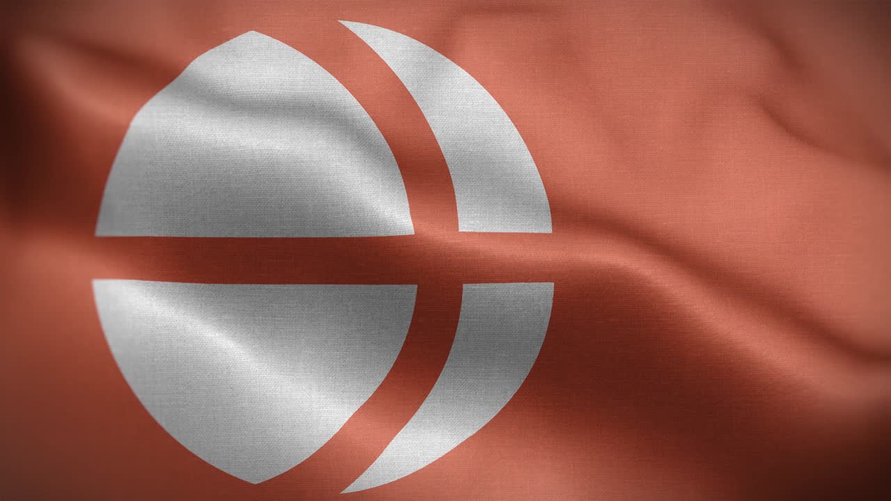 prefectura de nagano japón bandera de bucle de fondo 4k
