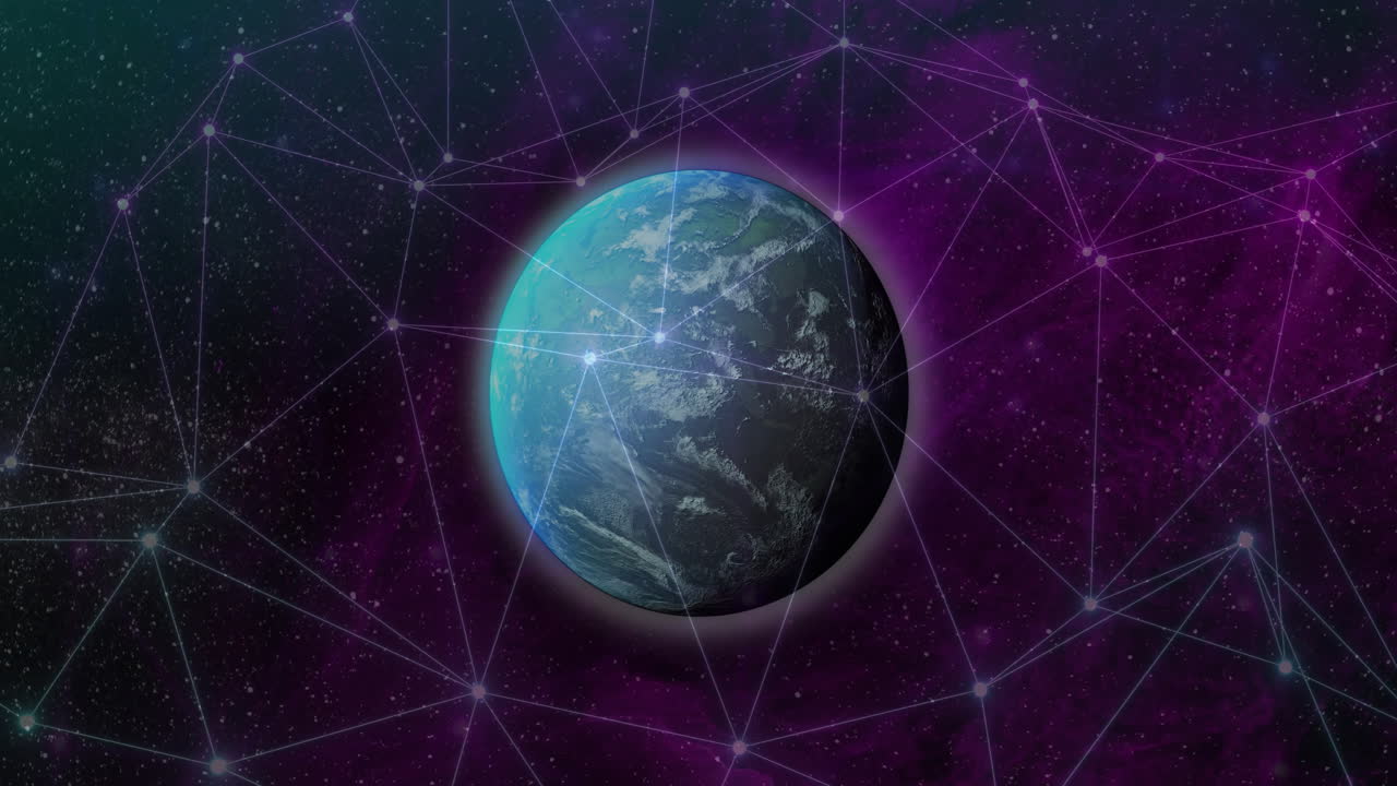 Animation of network of connections over globe