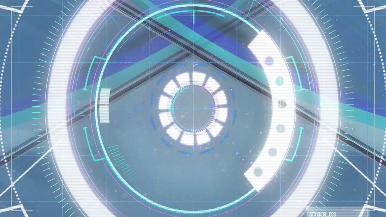 스 스캔 및 데이터 처리 큐브의 애니메이션