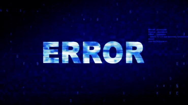 Error Text Digital Noise Twitch Glitch Distortion Effect Error Animation.
