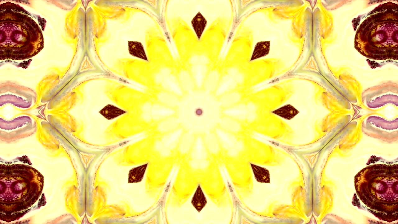 abstracto pincel tinta concepto liso patrón simétrico ornamental decorativo caleidoscopio movimiento círculo geométrico y formas de estrellas