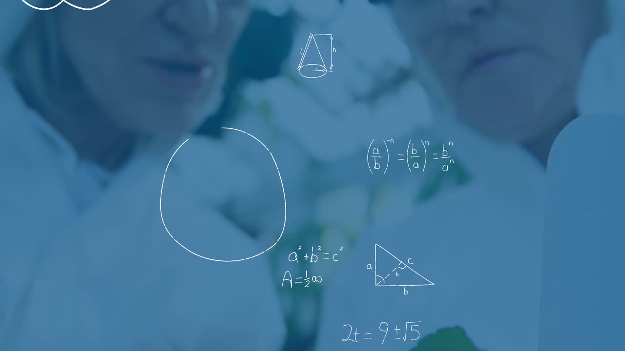 잎 을 연구 하는 여성 과학자 들 4k