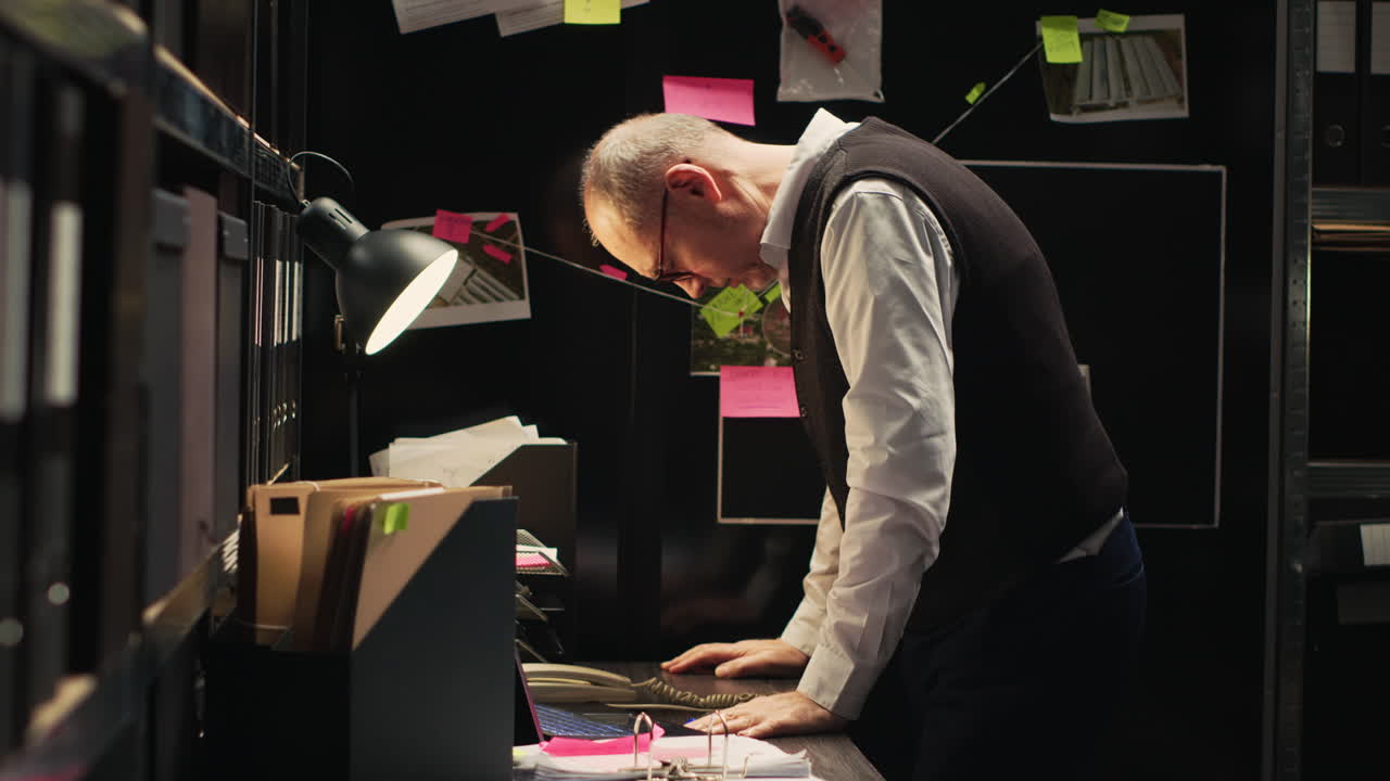 Detective Investigating a Crime