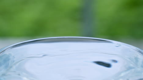 water drops on the surface of the glass_slow motion