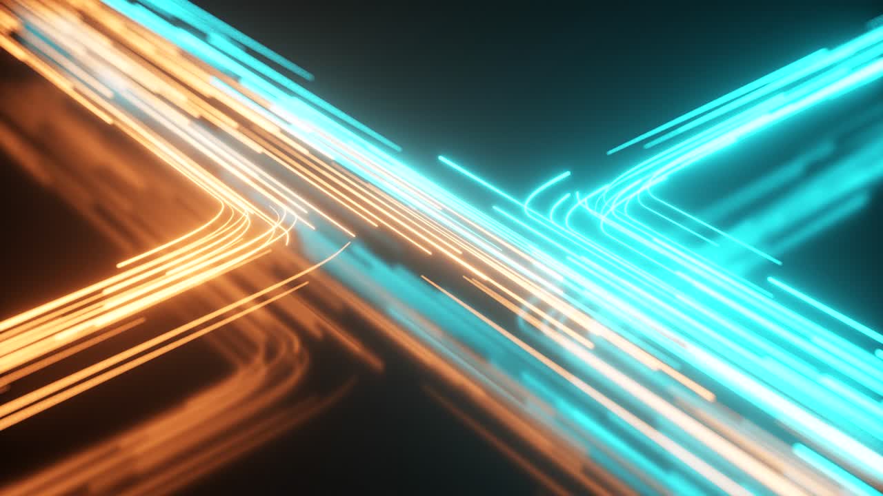 Linee astratte al neon