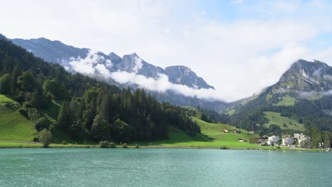 beautiful mountain landscape in the swiss alps