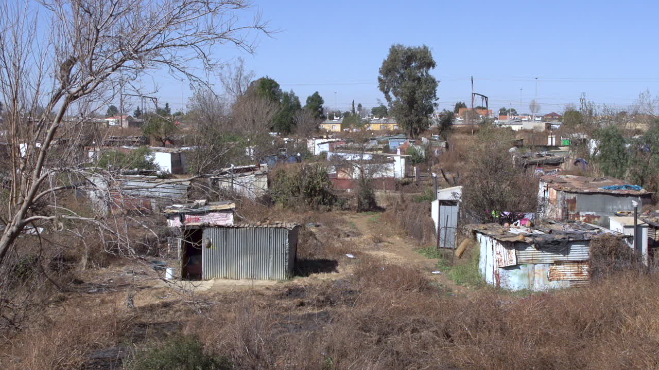 Overcrowded and Poor Residential Area in South Africa