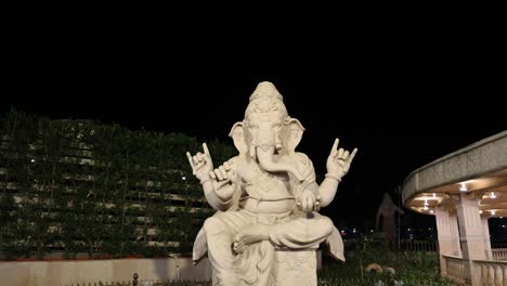 idol of hindu holy god lord ganesha at outdoor from different angle video is taken at mahakaleshwar mahakal temple corridor ujjain madhya pradesh india