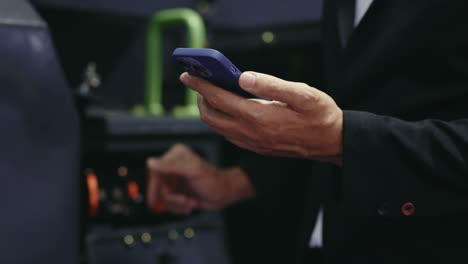 businessman using mobile phone