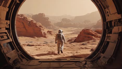 astronaut exploring mars
