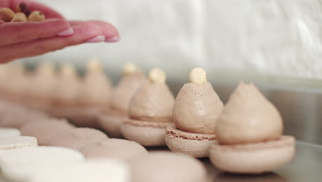 chef decorating macarons
