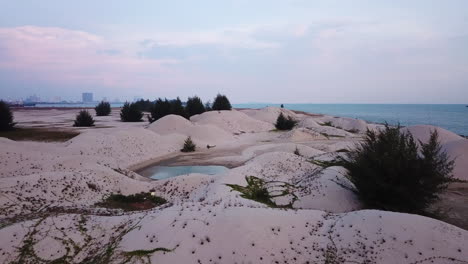 4k drone footage melaka sand dunes