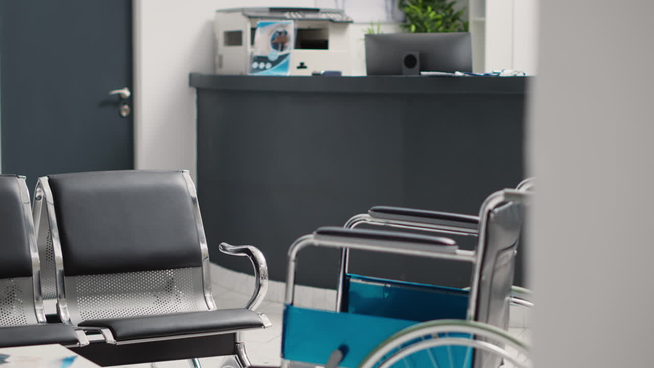 Empty medical facility counter