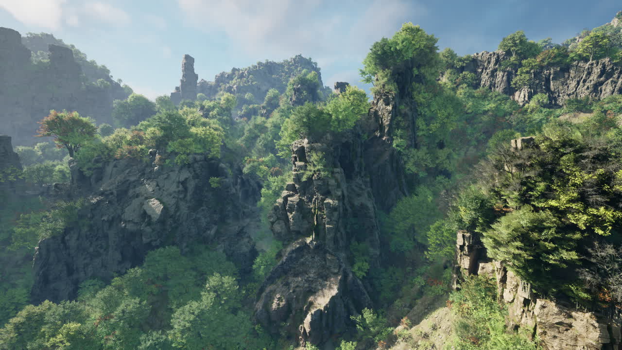 vista aérea de una cordillera con acantilados