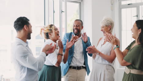 Success-smile,-high-five-or-business-people