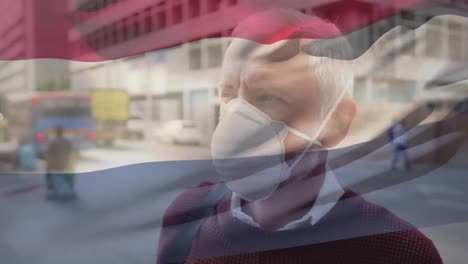 Animación-De-La-Bandera-De-Luxemburgo-Sobre-Un-Hombre-Con-Mascarilla.