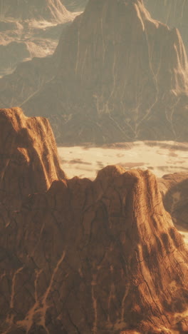 arid mountain range in desert landscape