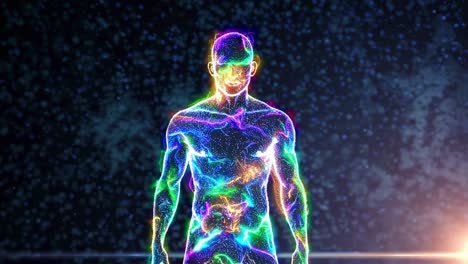 abstract colorful human body