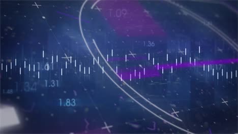 animation of data processing over shapes