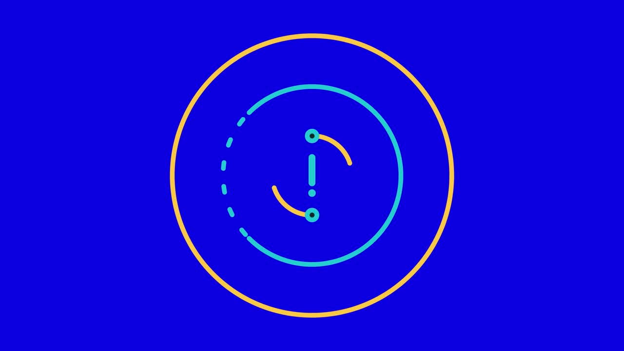 video en 4k del icono de los ajustes de dibujos animados en fondo azul.