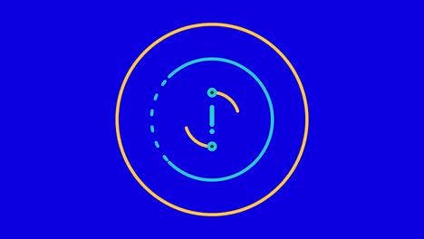 4k video of cartoon settings icon on blue background.