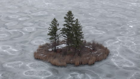 Gefrorene-Umarmung:-Unheimlicher-Nebel-Hüllt-Die-Insel-Auf-Dem-Zugefrorenen-McQueen-Lake